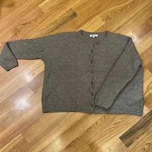 Madewell Bellaire Cardigan Sweater Size S Heather Mink